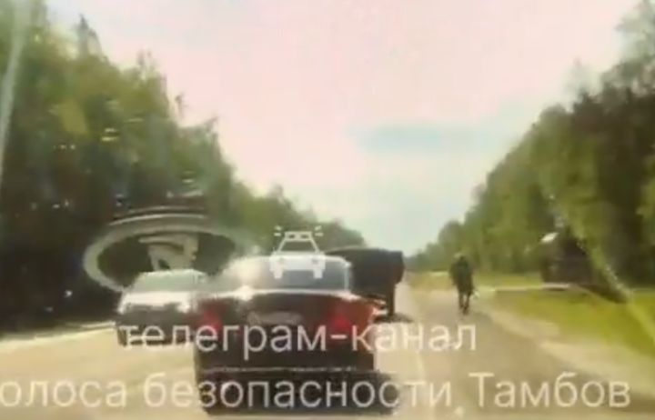 Аварию с пешеходом в Тамбовской области записала камера