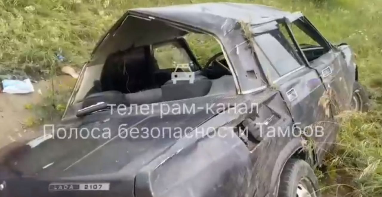 В Тамбовской области легковушка вылетела с дороги