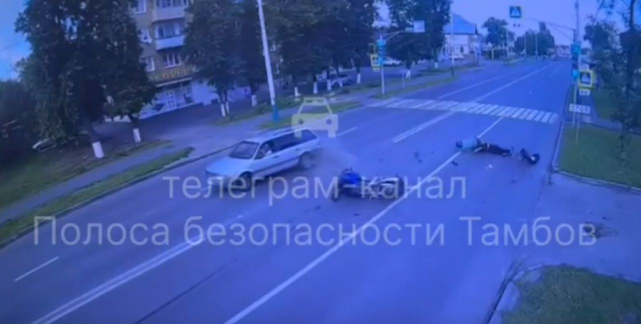В Мичуринске шлем спас мотоциклиста от реанимации