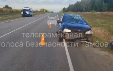 В Тамбовской области легковушка вылетела с дороги из-за лысой резины