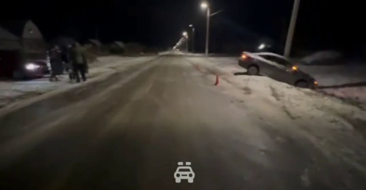 В Тамбовской области девушка вылетела со скользкой дороги и врезалась в столб