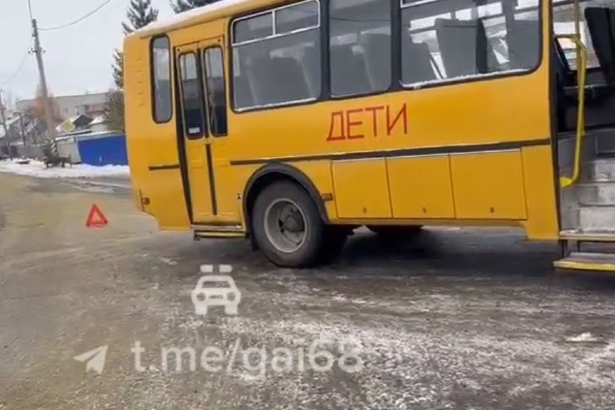 В Тамбовской области легковушка столкнулась со школьным автобусом