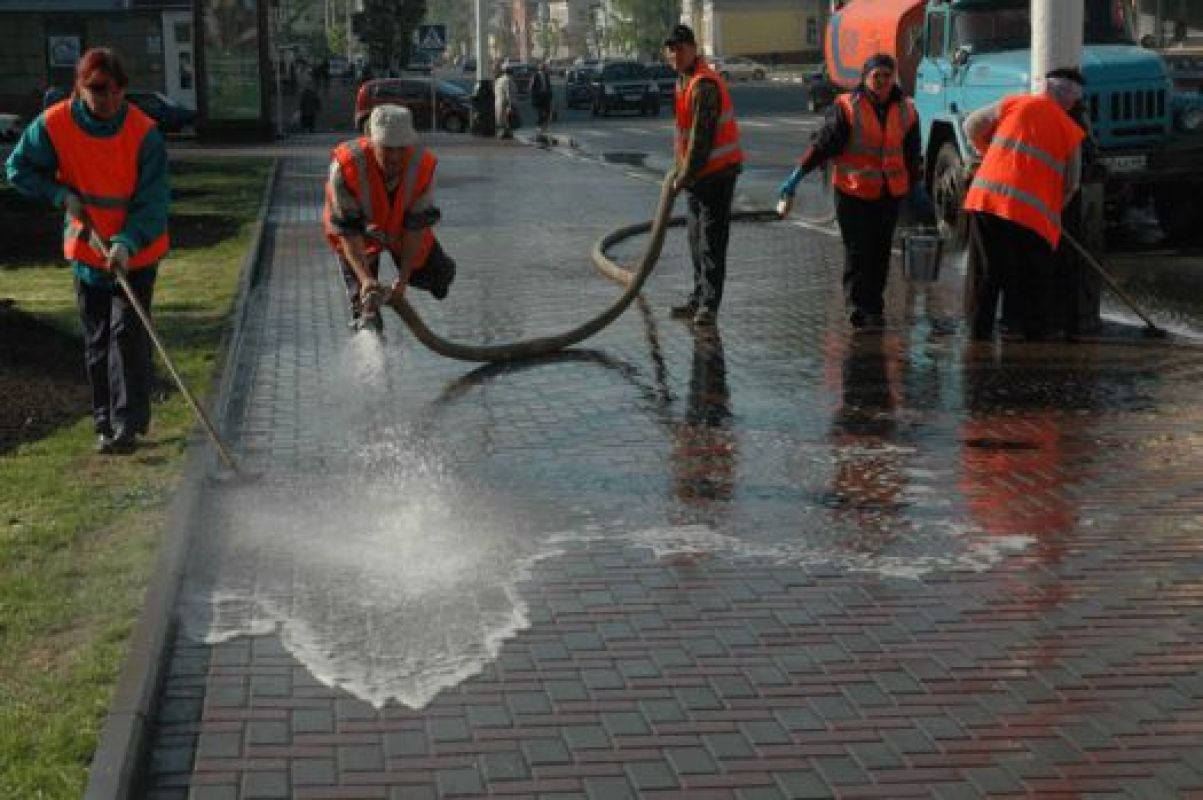 Подобное рвение при уборке тамбовских улиц увидишь нечасто