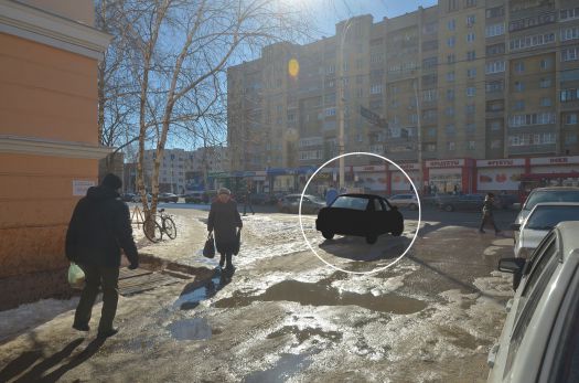 Машина, в которой смертельно ранили мужчину, стояла на этом месте