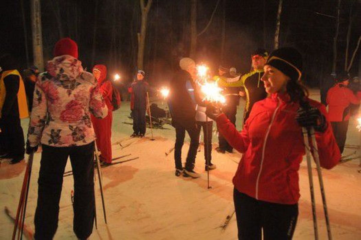 В Тамбове прошла ночная лыжная гонка