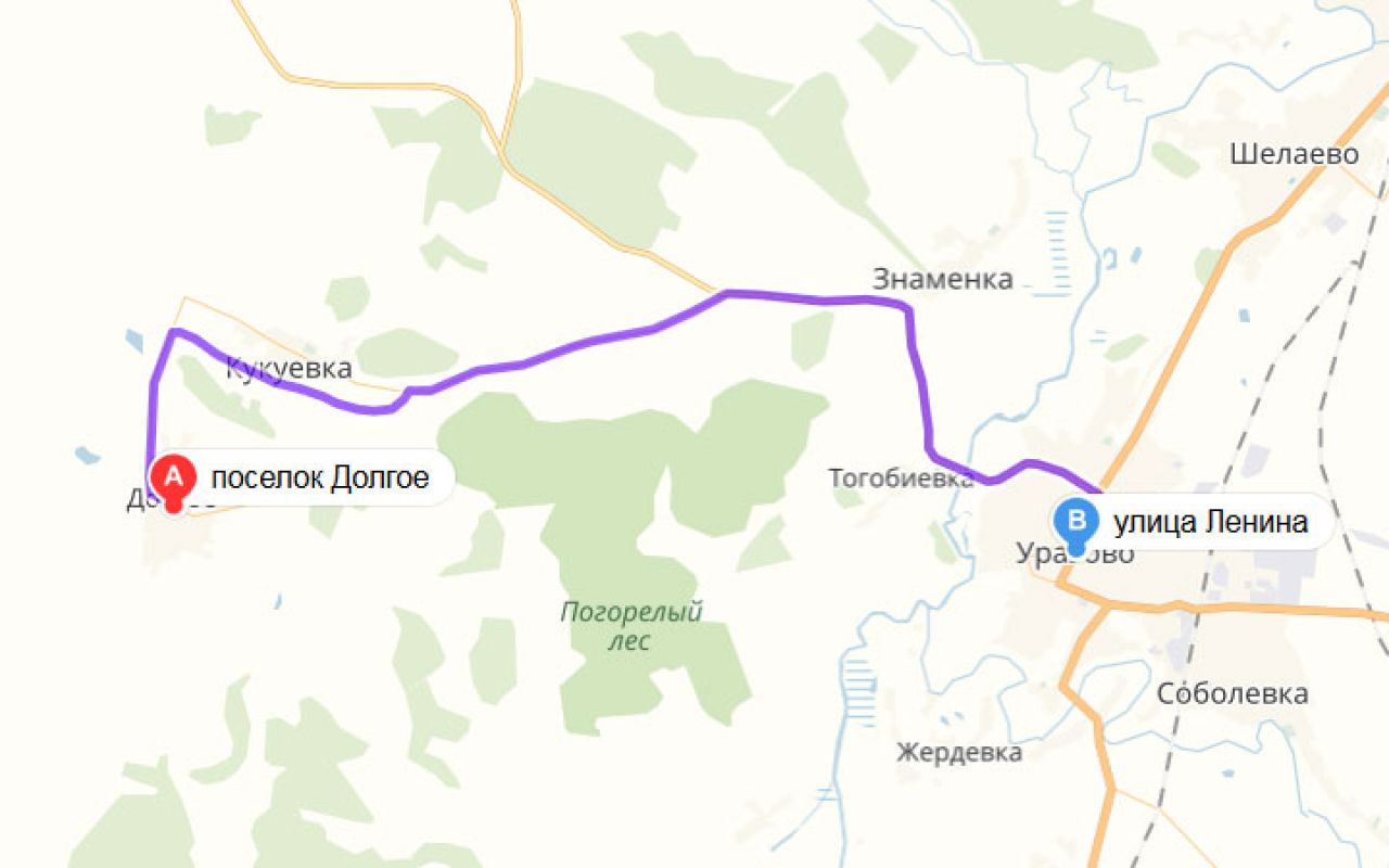 Белгород уразово карта