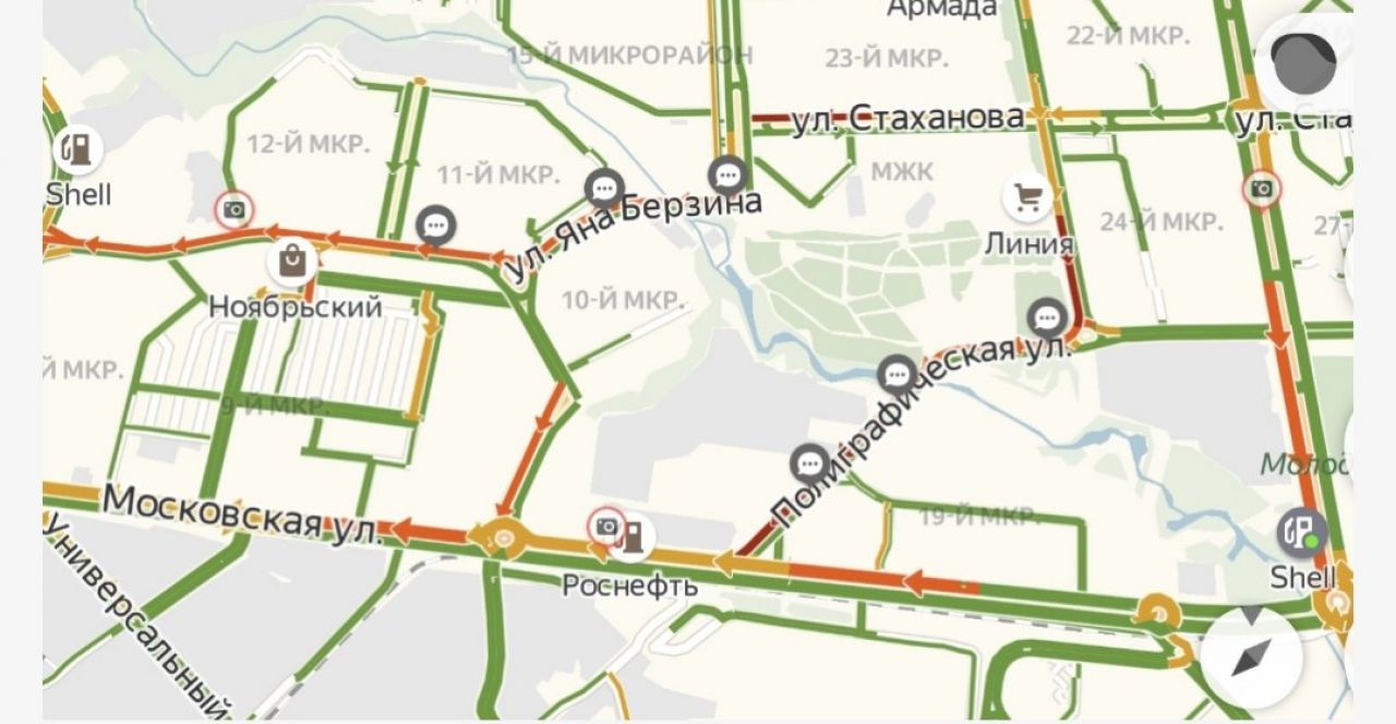 В Липецке без проспекта Победы нет пробок